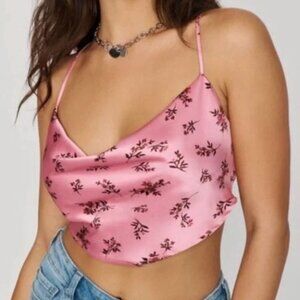 Garage Steffa Satin Cowl Neck Top